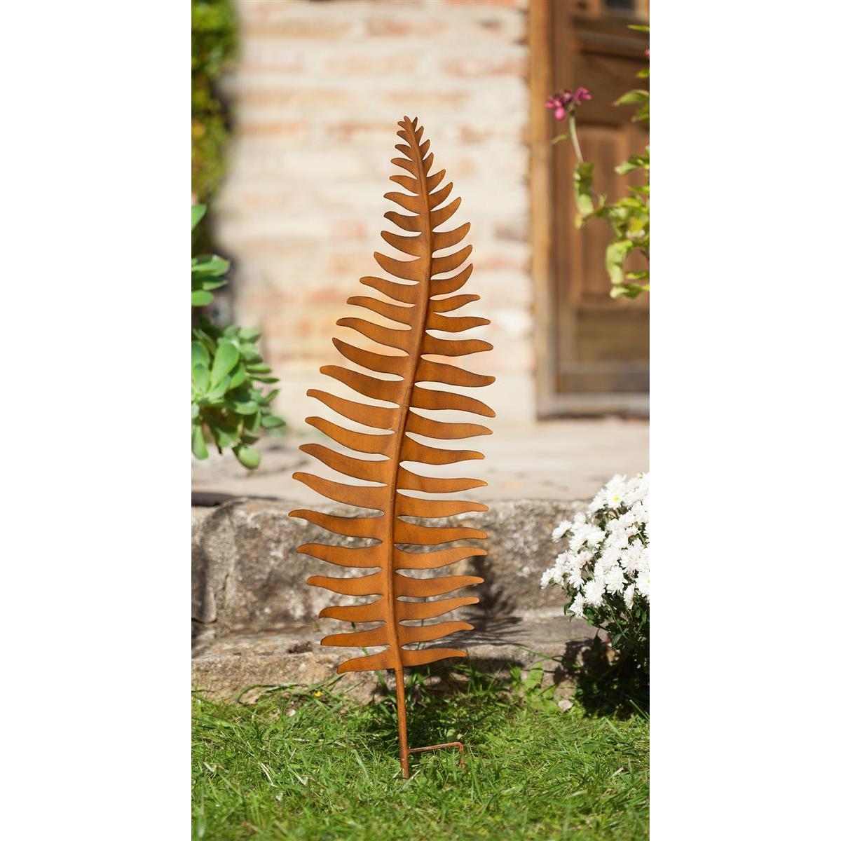Garden Stake '' In Rusted , 78 Cm Tall, Bed Stake, Decorative Stake, Outdoor Garden Decor
