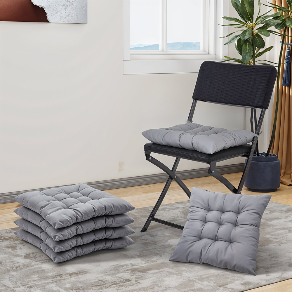 6pcs Grey Multi-Functional Cushion Seat Cushions, 40x40x5cm