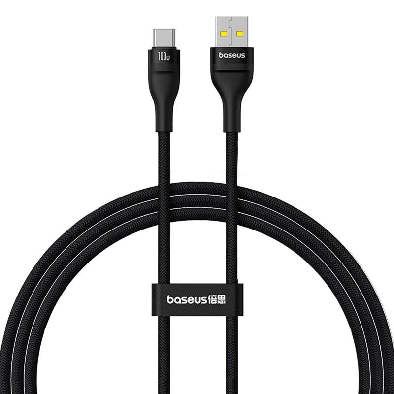 TEMU Baseus Flash 2 Cable, Usb-a To Usb-c, 100w, Fast Charging, Up To 100w Speed, 1 M, Black