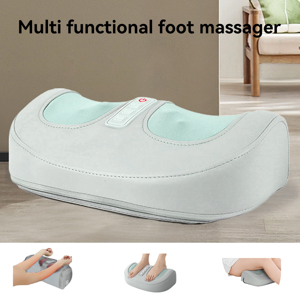 Image of Electric Foot Massager With Heater, 3-level Vibration, Deep Kneading, Hot Compress For Calf Foot Rollers, Gift For Husband, Wife, Father Or Mother (green)