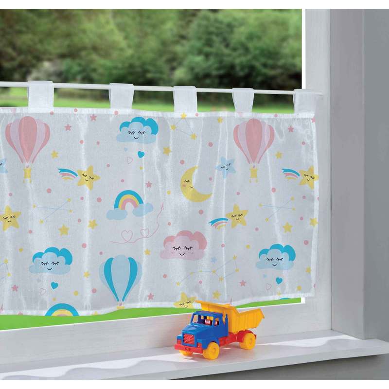 Image of 202071 "ulm" Sheer Printed Out-burn Rod Pocket Window Curtain