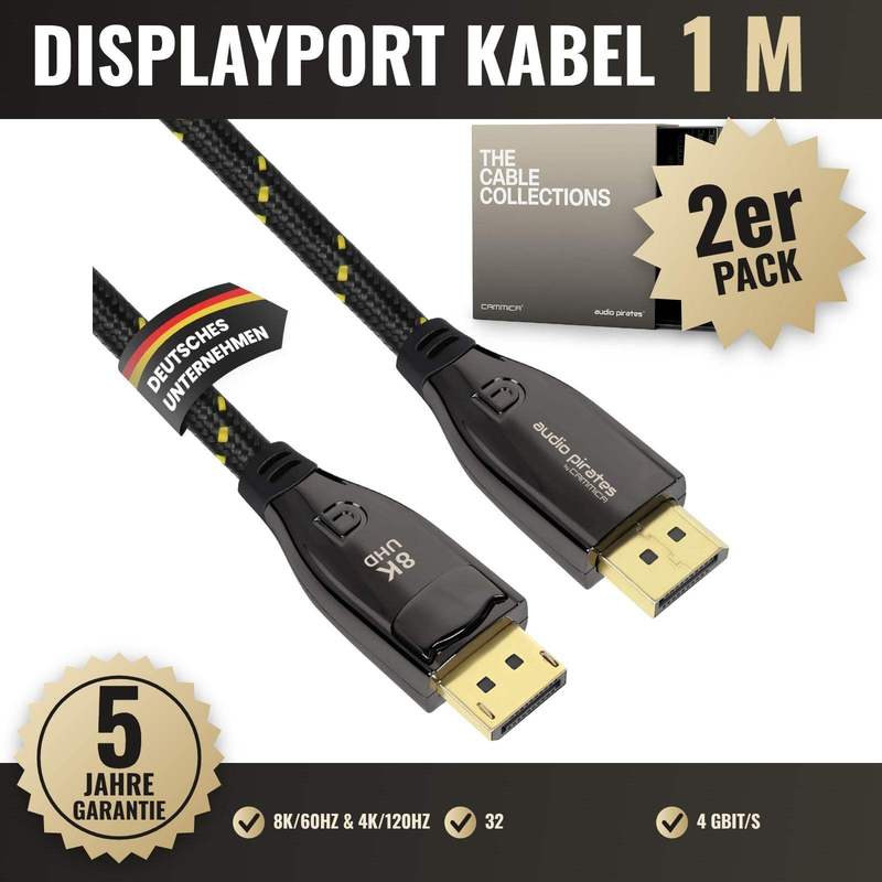 Image of Audio Pirates Displayport Kabel Vesa 8k/60 Hz 32,4 Gbit