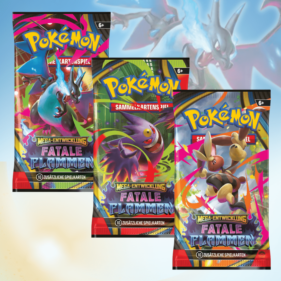 3x – Me02 "mega Evolution: Flames" Booster | 3-pack | German Edition
