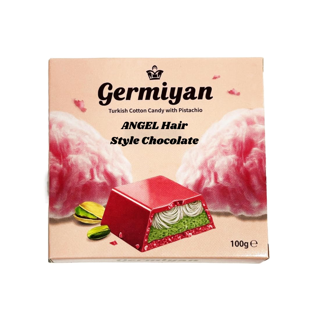 E-shop Hair Style Schokolade Pink 100g | Gefüllt mit Pismaniye & Pistaziencreme | Der süße TikTok-Trend 2025 | Türkische Zuckerwatte & Halva