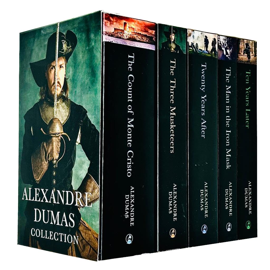 TEMU Alexandre Dumas 5 Books Collection Set – The 3 Musketeers, The Count Of Monte Cristo & Classic Adventure Collection