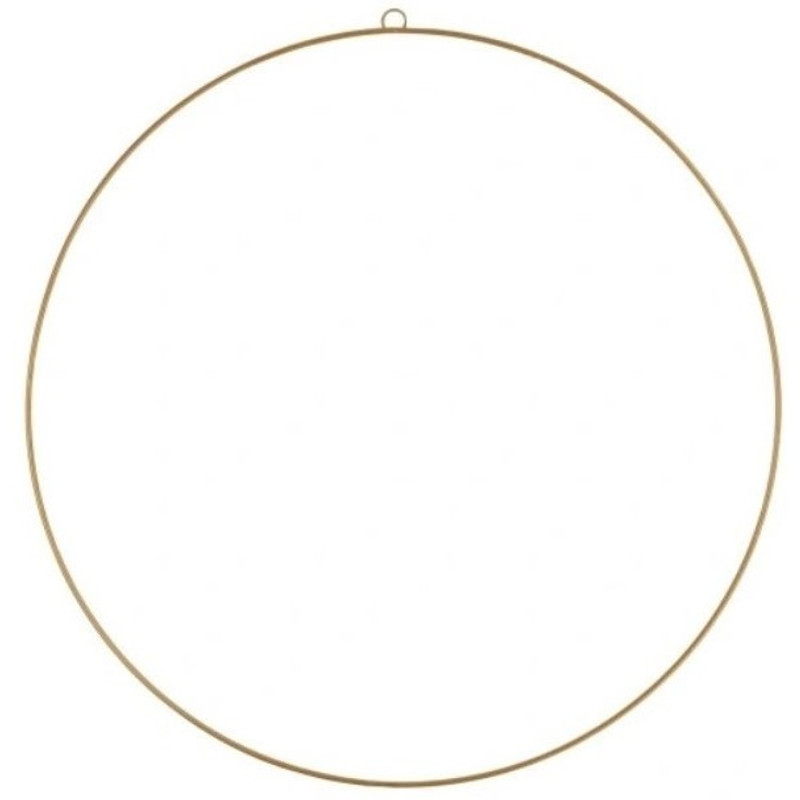 TEMU Roue décorative en métal de 50 cm de diamètre, fabriquée en fil solide d'une épaisseur de 2 à 3 mm, de couleur dorée, destinée à de base pour la