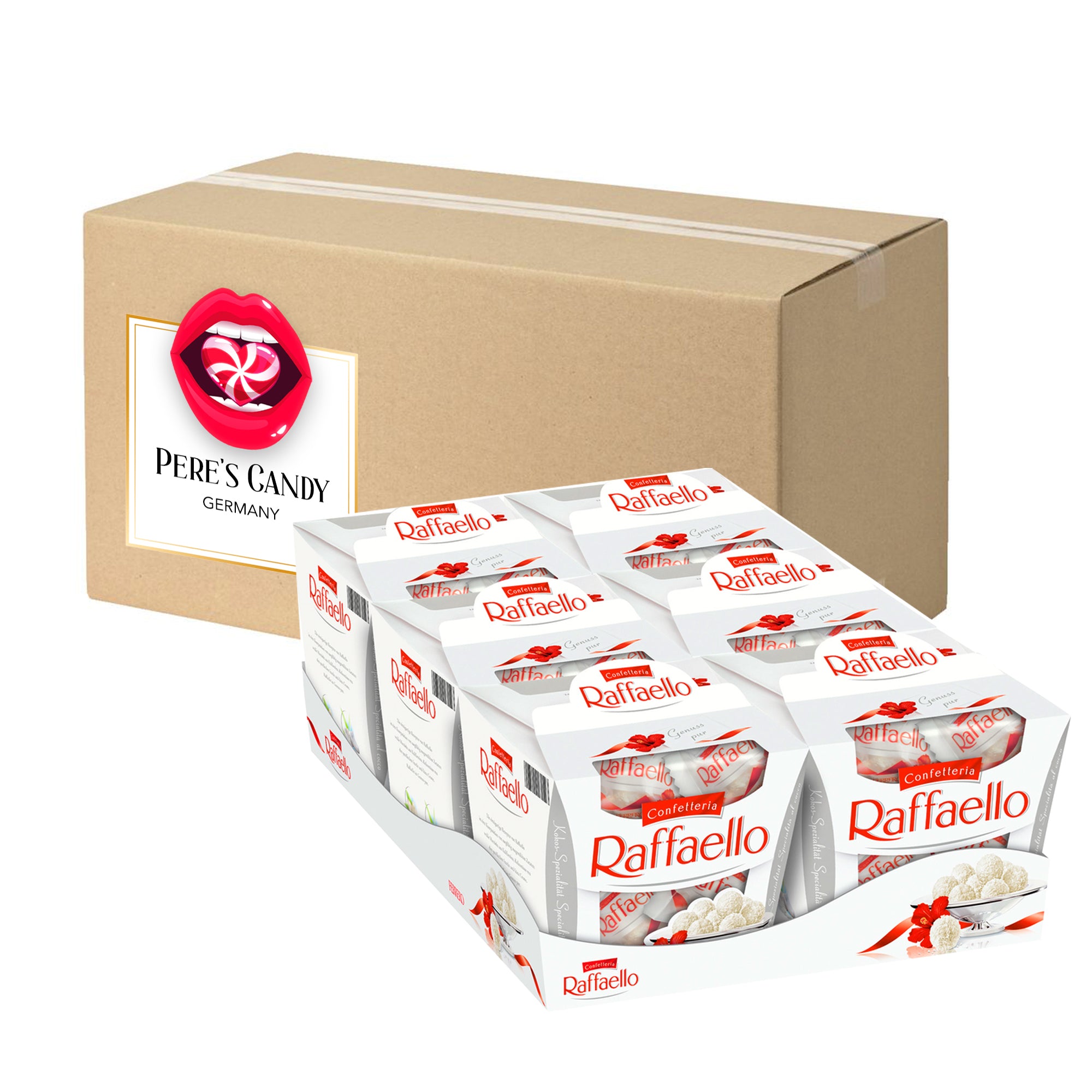 Image of Raffaello 6x150g - Raffaello Combines Delicate Coconut With Fine Milk Cream And A Whole White Almond 600g