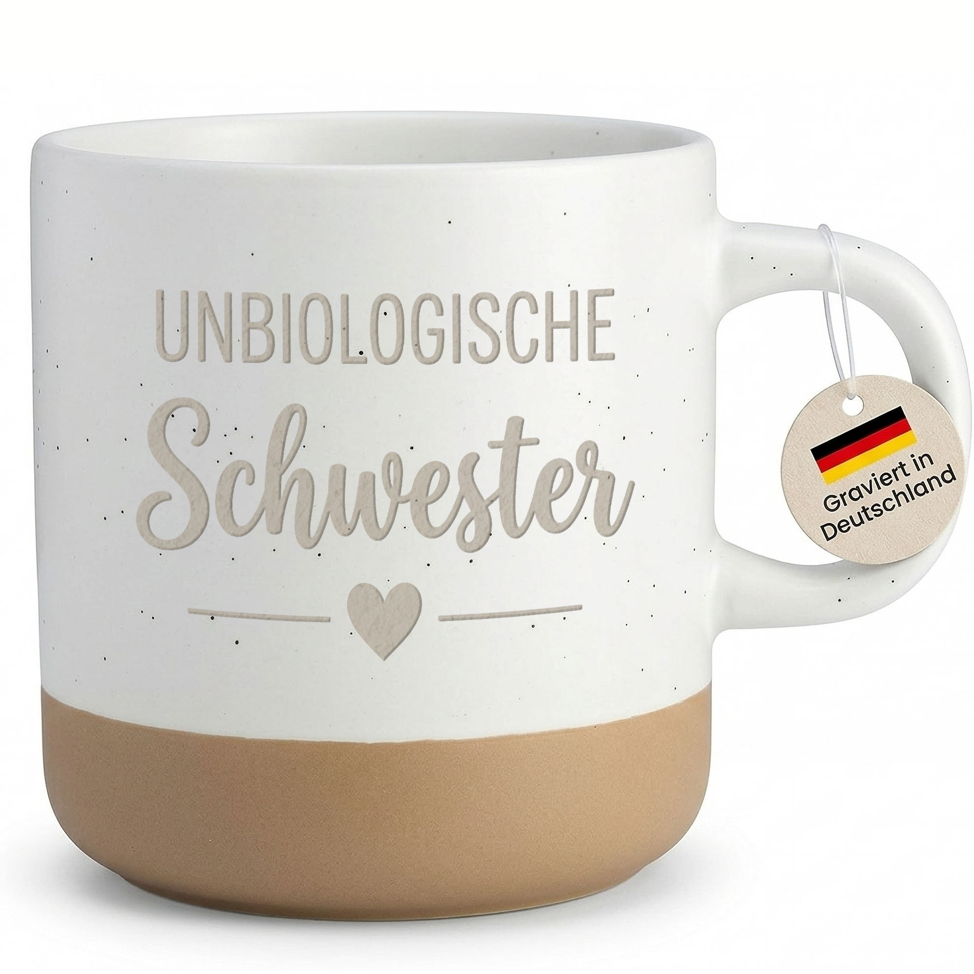 Coffee Cup Engraving Gift Best Friend Birthday, Friendship, Sister Cup With Stoneware - Handle Right