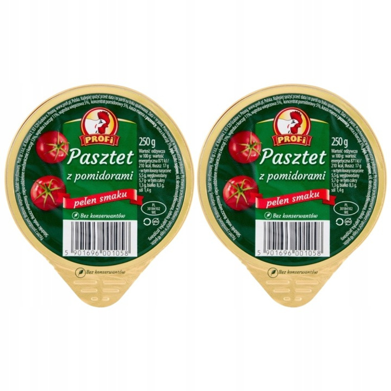Image of Profi Pâté With Tomatoes, 250g X 2 Pieces