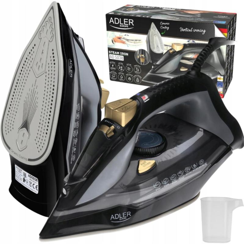 TEMU Powerful 3000w Steam Iron With Ceramic Soleplate And Firefighter Function: Vertical Ironing, Strong Steam Of 80g/min, And ! Large 350ml Tank,