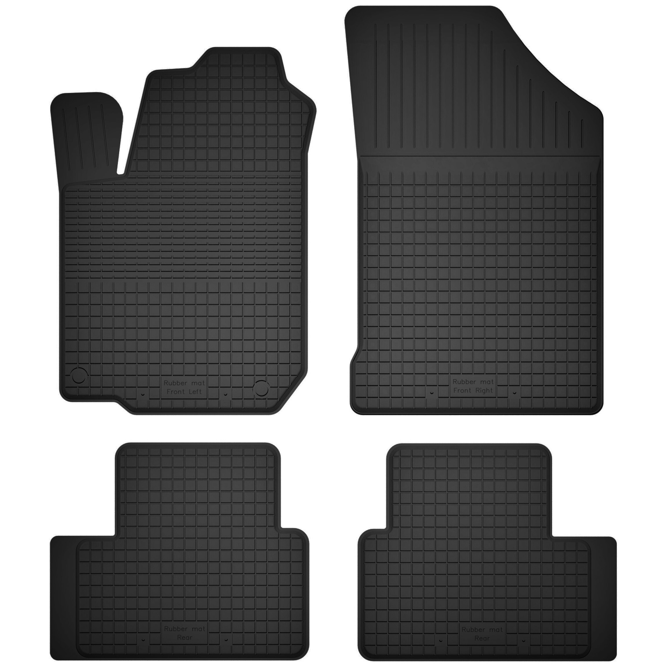 Universal Car Floor Mats Set Of 4, Compatible With Hatchback (2005-2014)