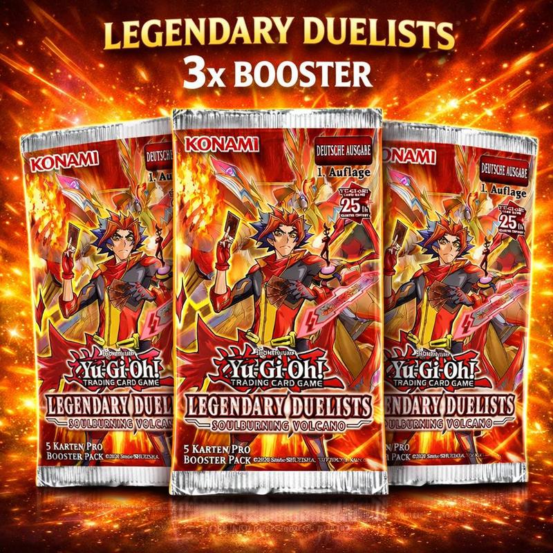 Yu-gi-oh! 3x Booster Soul-burning Volcano Booster Bundle (german)