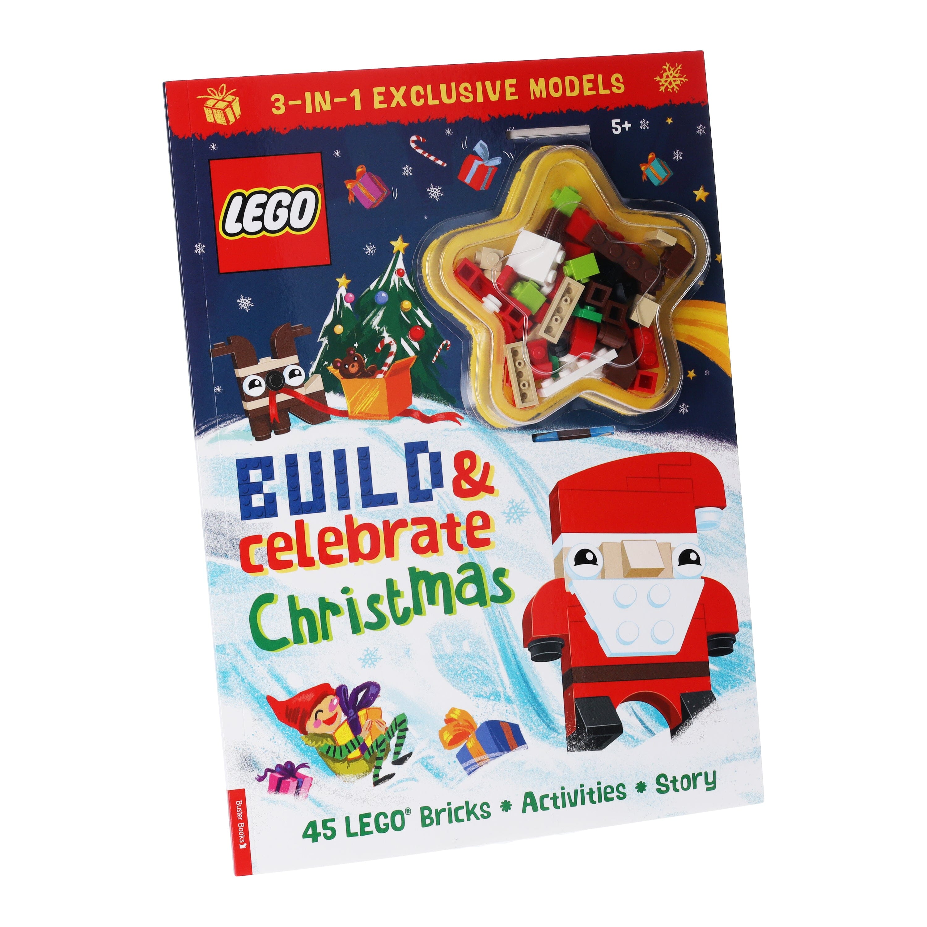 TEMU Build & Celebrate Christmas By Lego® Books (includes 45 Bricks) Ages 5-7 - Paperback