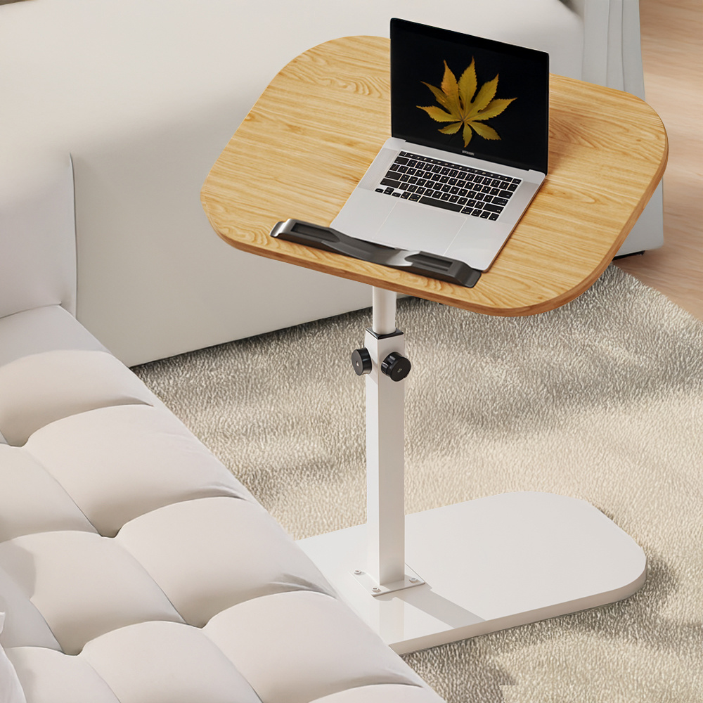 height adjustable side table foldable computer desk c shaped nursing table foldable computer desk compact and space saving easy to assemble suitable for the living room bedroom and office