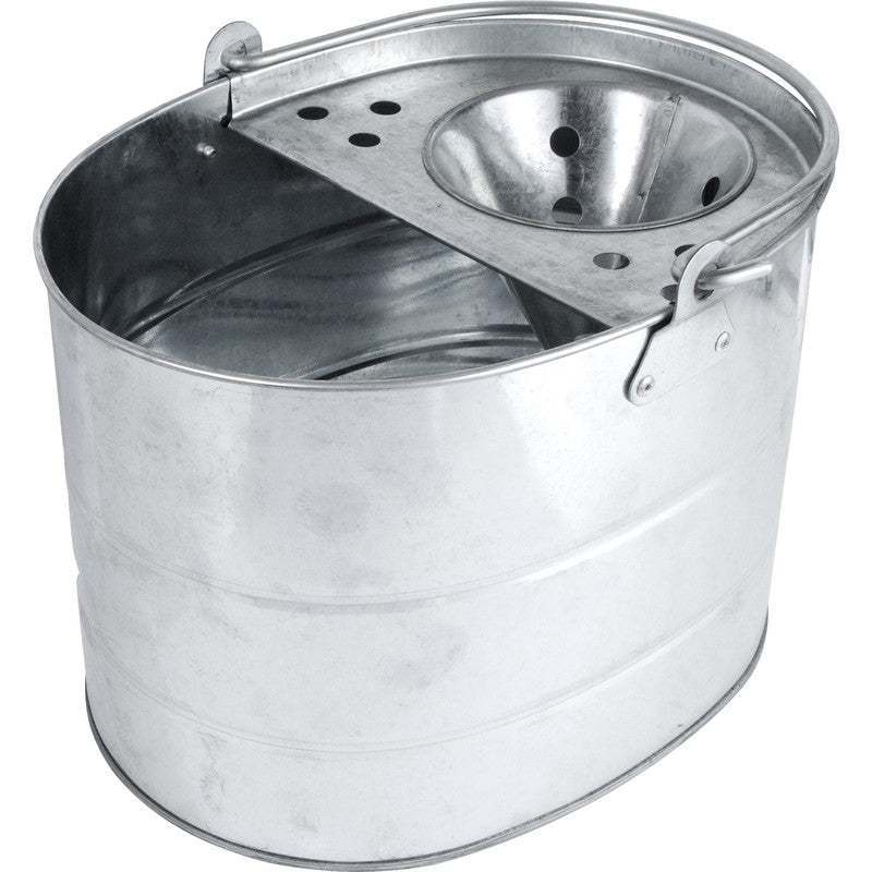 TEMU Fixtures Galvanised Stainless Steel Mop Bucket 11l