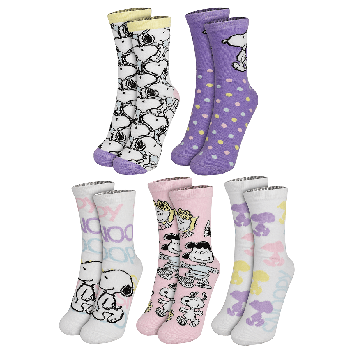 Image of The Snoopy Socks For Women - Women's 38-43 (5-pack)