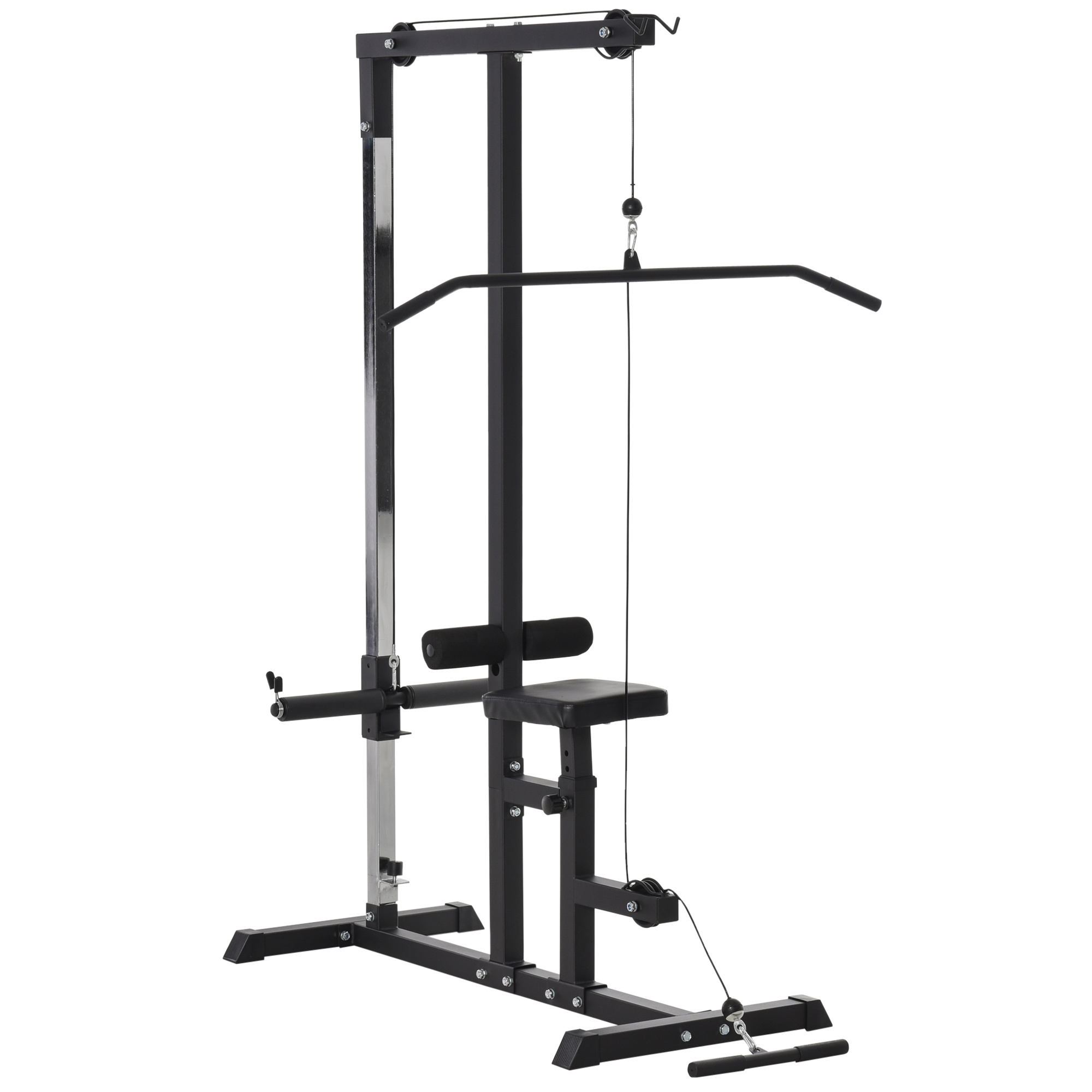 HOMCOM Máquina de Musculación Estación de Entrenamiento para Jalón al Pecho con Polea y...