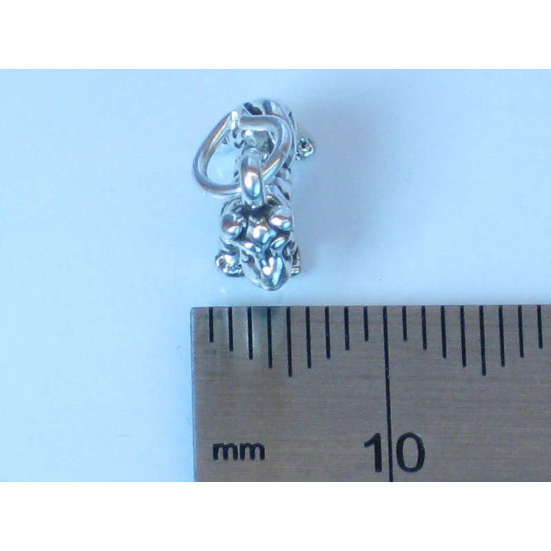 Sterling Silver Shar-Pei Dog Charm, Dog Lover Gift