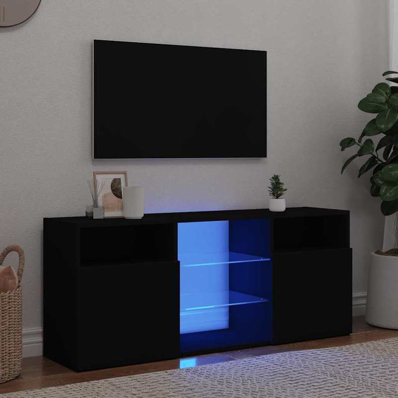 TEMU Tv Cabinet With Led Lighting 120x30x50 Tv Cabinet, Tv Cabinet, Wall-mounted Tv Stand, Freestanding Tv Cabinet, Tv Stand With Storage, European
