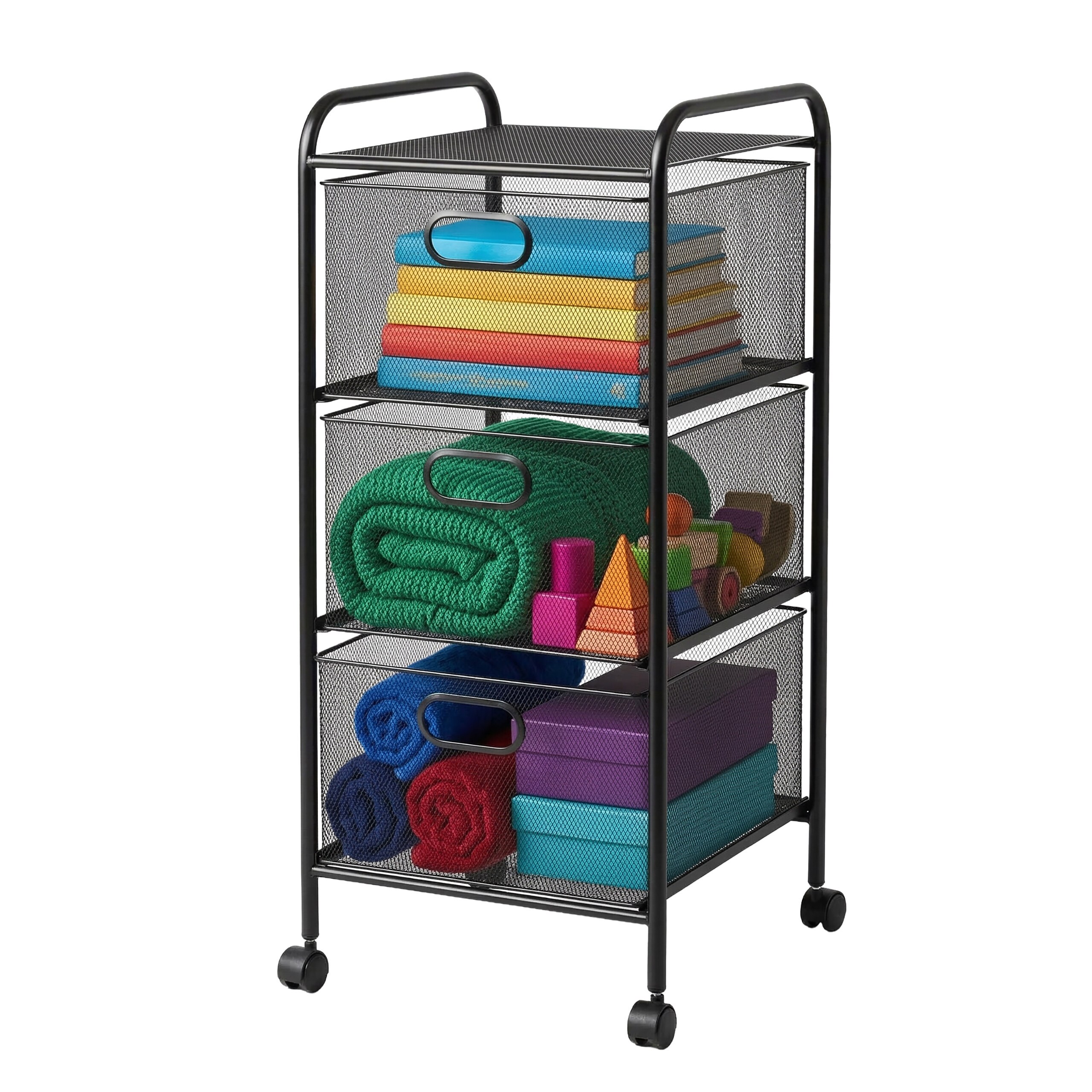 Trolley In Black - (w)33 X (h)63 X (d) Cm
