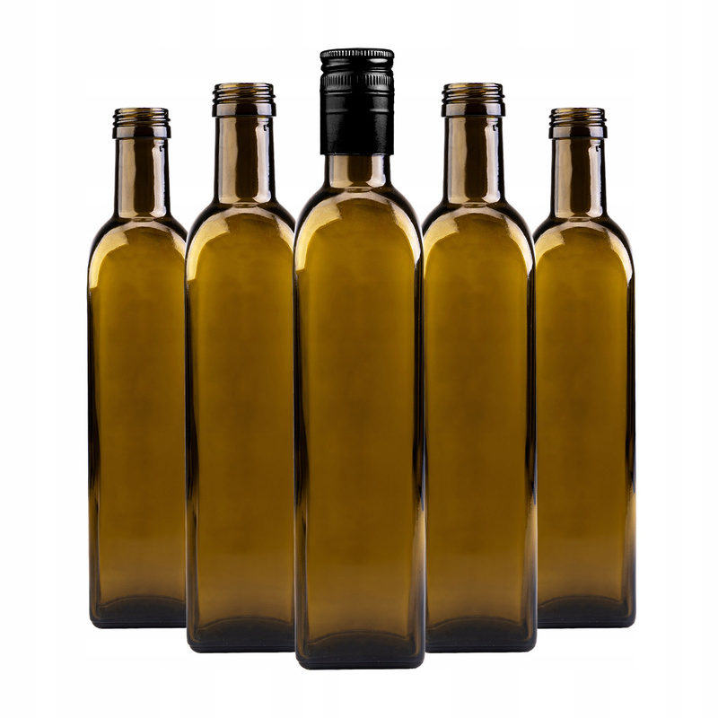 TEMU 5 Bottles For Wine Vinegar Olive Oil Liqueurs 500 Ml 0.5l Square