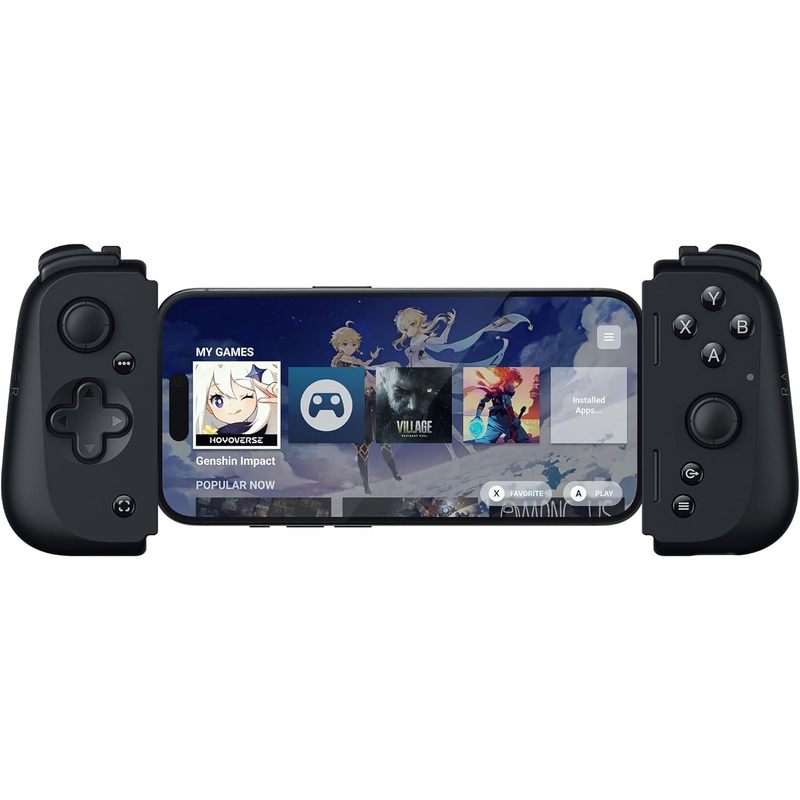 Image of Razer Kishi V2 - Usb- Gaming Controller For Iphone And (mecha-tactile Action Buttons, , Sticks, 3.5mm Audio Jack, Low-latency, Rgb) Black