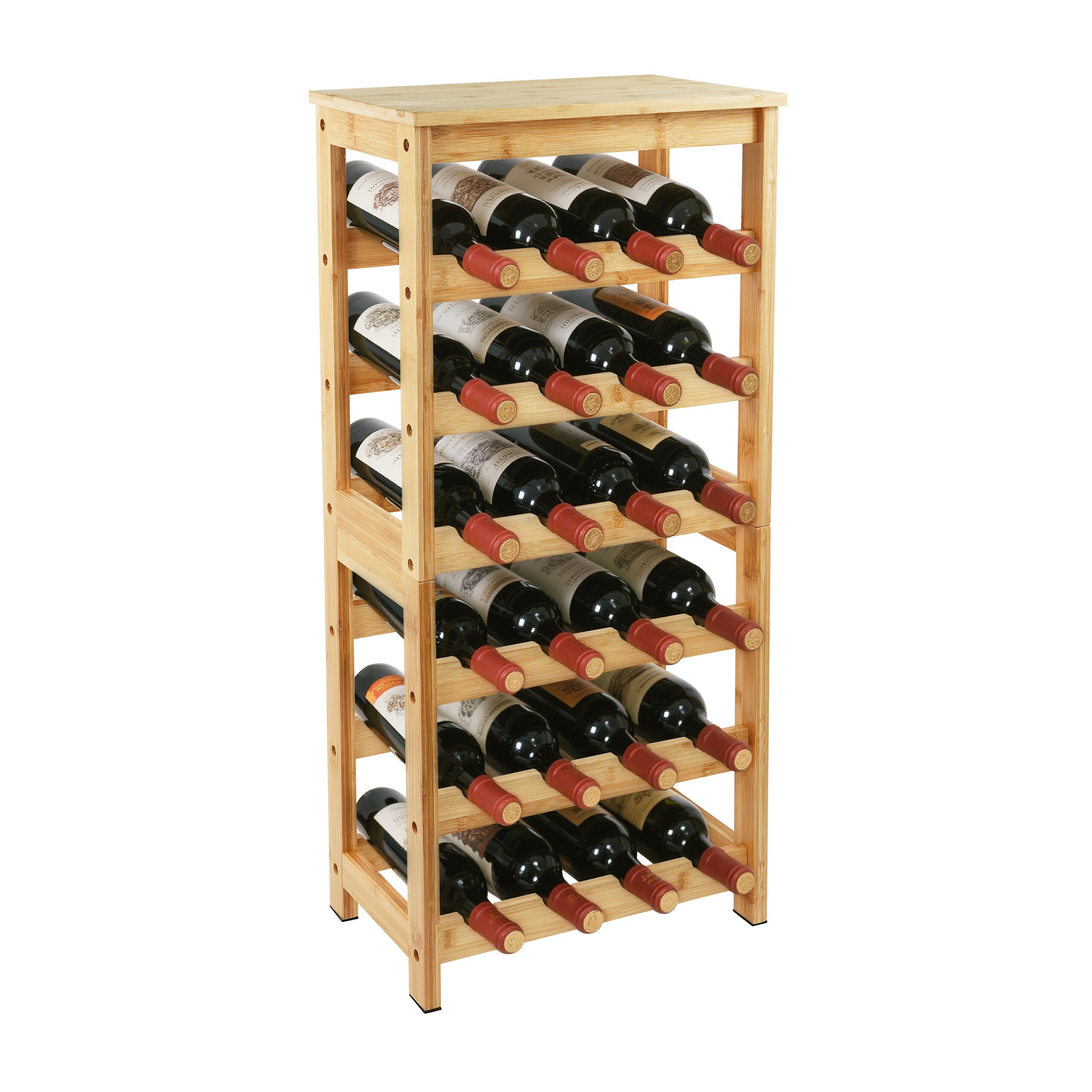 Wine Rack In Natural - (w)36 X (h)82 X (d)24 Cm