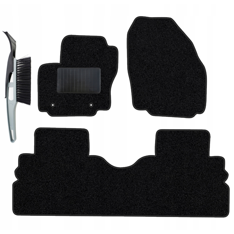Velour Car Mats Set Compatible With Ford 5-seater 2006-2015