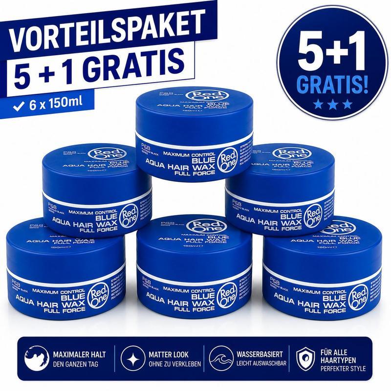 Gel Wax 6-pack – 6pcs Each 150ml Gel Wax For , Wet Look, Shine, , Men's Hairstyle, Short Hair, Hairdressing Needs & Everyday Use.