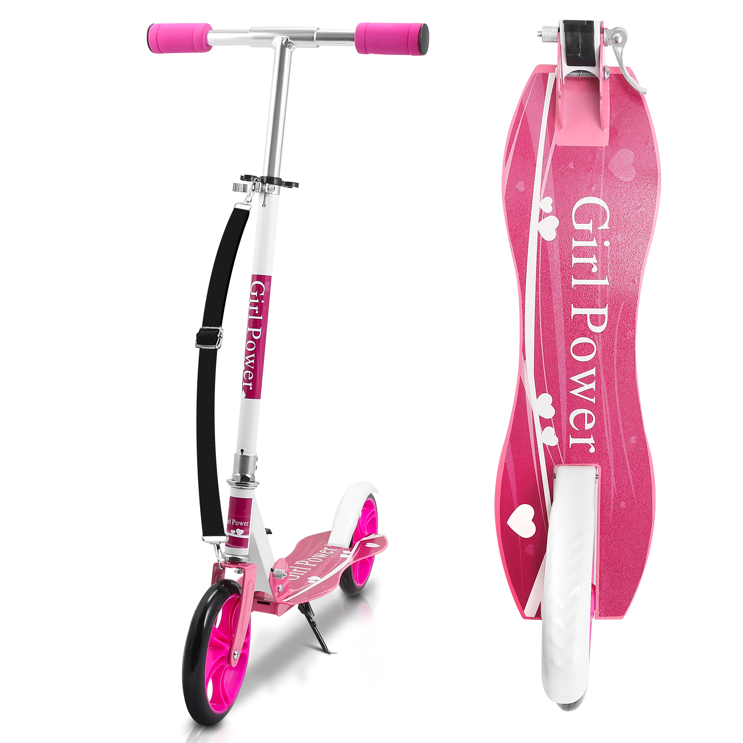 TEMU Scooter Faltbarer City-Scooter Pedal-Scooter Kick-Scooter Verstellbarer Höhe, 4 Farben Freestyle-Kickscooter