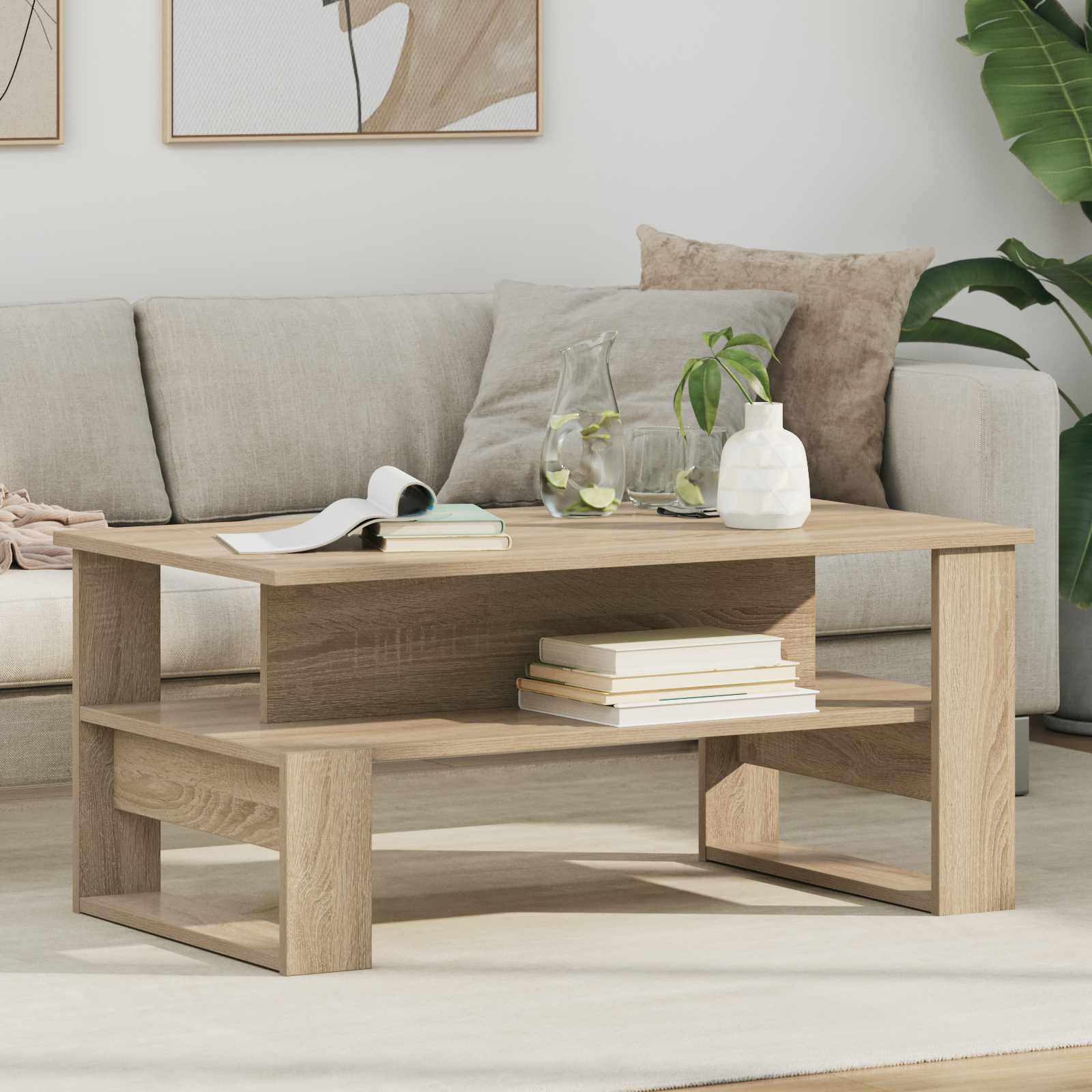 Image of Living Room Coffee Table 90 X 50 X 40 Cm Wood - Color Of