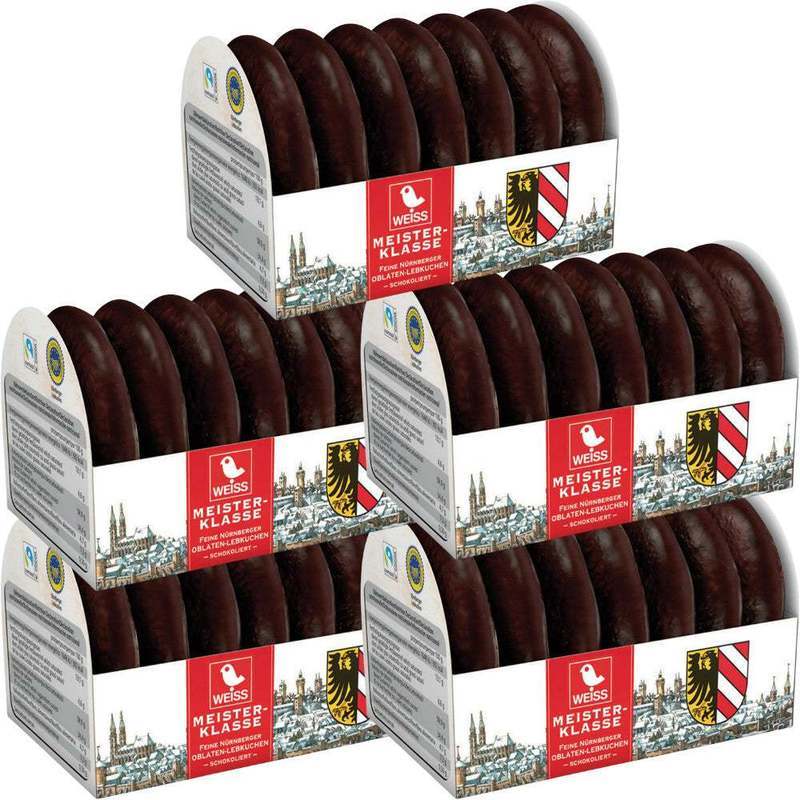 E-shop Weiss Nürnberger Oblatenlebkuchen Zartbitter 5x200g 1kg Meisterklasse