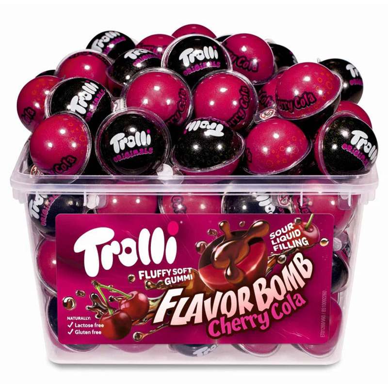 Trolli - Cherry Cola - Flavor Bomb - Fruit Gummies - 60 Pieces - 1128g