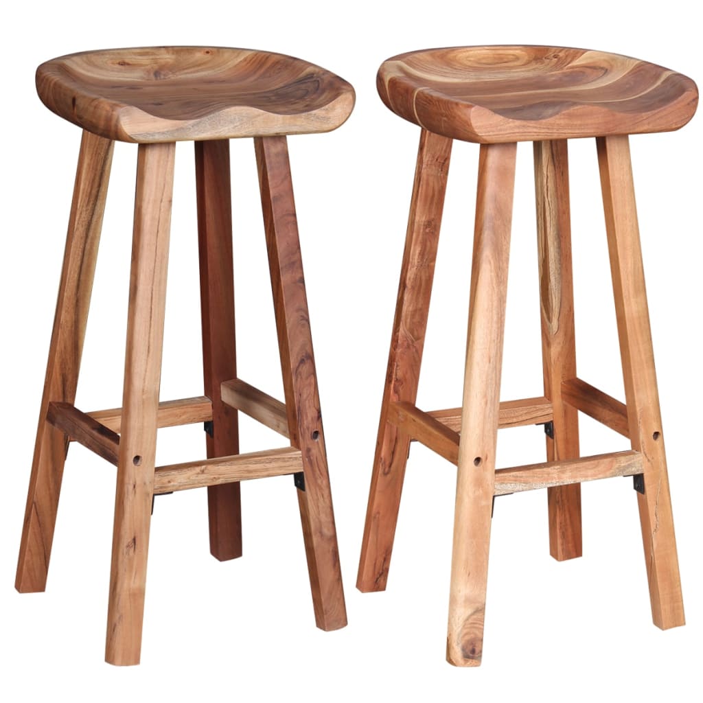Vidaxl Brun Lot De 2 Tabourets De Bar, Chaise De Pub, Siège De Bistrot, Meuble De Salle À Manger Cuisine Salon Maison Intérieur