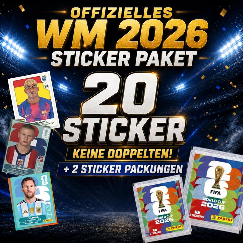 Fifa World Cup 2026 2x Sticker Pack + Sticker Pack With 20 Different Stickers!