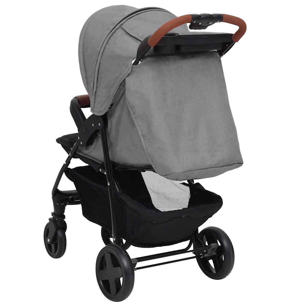 Kinderauto voor 2-in-1, Lichtgrijs, Staal - Kinderwagen, Multifunctionele Kinderwagen, Makkelijk te Gebruiken Kinderwagen, Accessoire voor Ouders, Modern Design