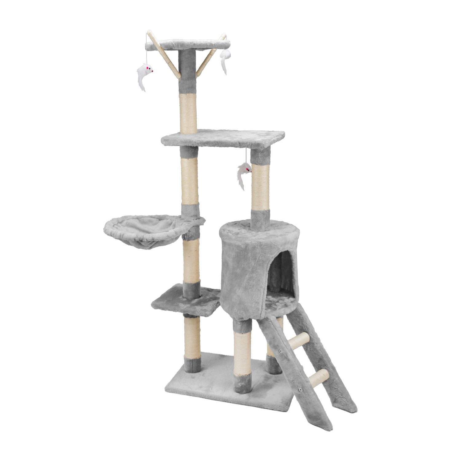 Large Tiragraffi Paris 138 Cm With Cat Bed Play Tug Of For Cats