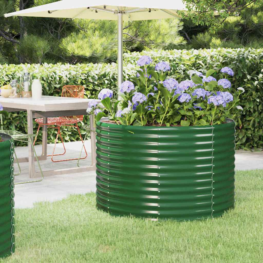 Image of Vidaxl Raised Garden Bed, Weatherproof Raised Bed For Garden, Balcony, Terrace, Diy Raised Bed, Metal Planter Box, Galvanized Steel