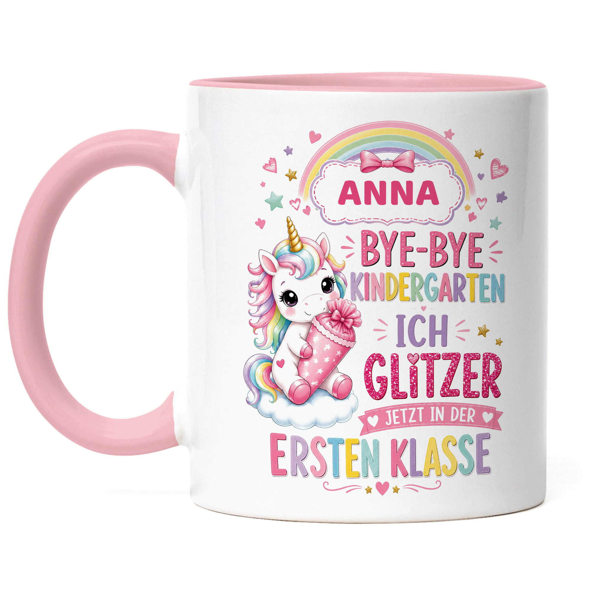Personalized Unicorn Mug For Girls With Name, Farewell Kindergarten I'm Glittering Now Grade, Gift Pencil Case, Coffee Mug -