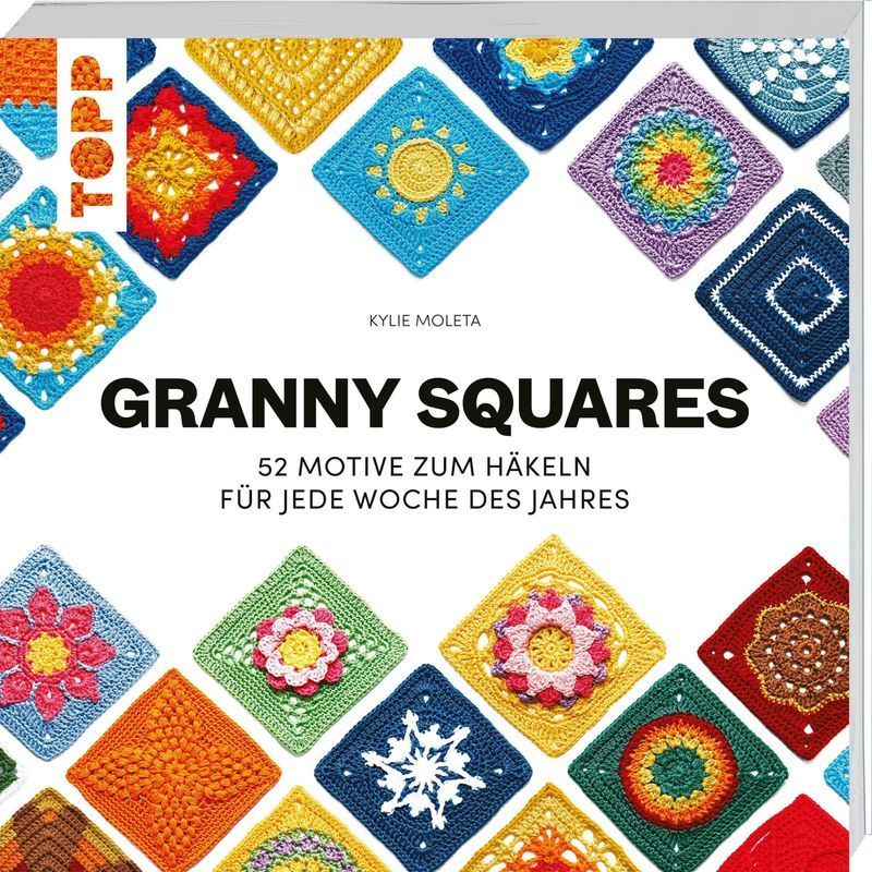 Kylie Moleta: Granny Squares / 52 Motifs For Crocheting For Every Week Of The Year / Paperback / German / 2025 / Frechverlag Gmbh