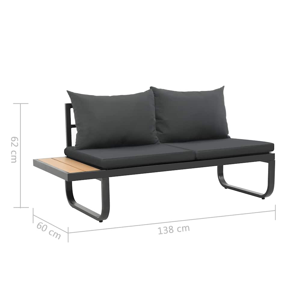 Corner Sofa Table Cushion Aluminum Wpc Couch Seating Group Lounge Sofa Garden Furniture