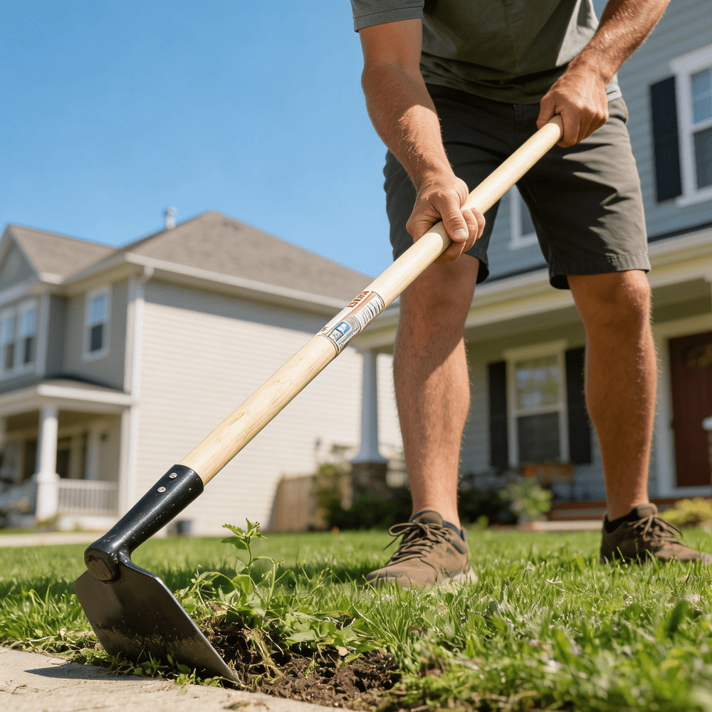 E-shop Robuste Gartenhacke mit Holzstiel und Kopf, geeignet zum Umgraben, Pflanzen, Umpflanzen, Jäten und Entfernen von Sträuchern. (78 x 12,5 x 6,5