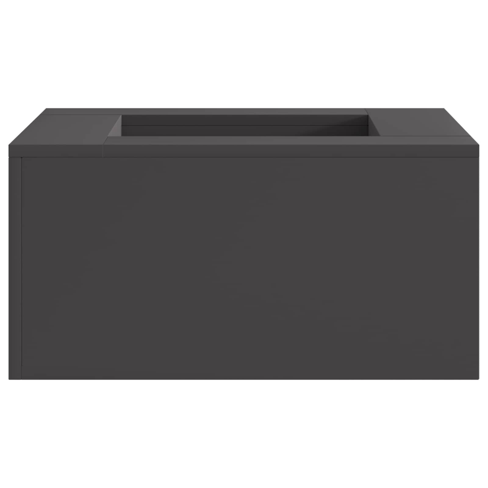 Fire 60 X 60 X 30 Cm Weather-resistant Steel, Outdoor Fire Pit, Rectangular And Portable, Great Heat For Gatherings, Chic Look For