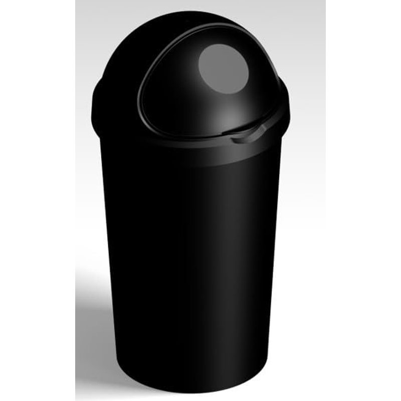 TEMU Spectraplast 60l Black Kitchen Bin With Slide Open Lid Rubbish Ideal Dustbin For Home, Bedroom, Office Use, Plastic Kitchen Bin, Waste Paper Bin