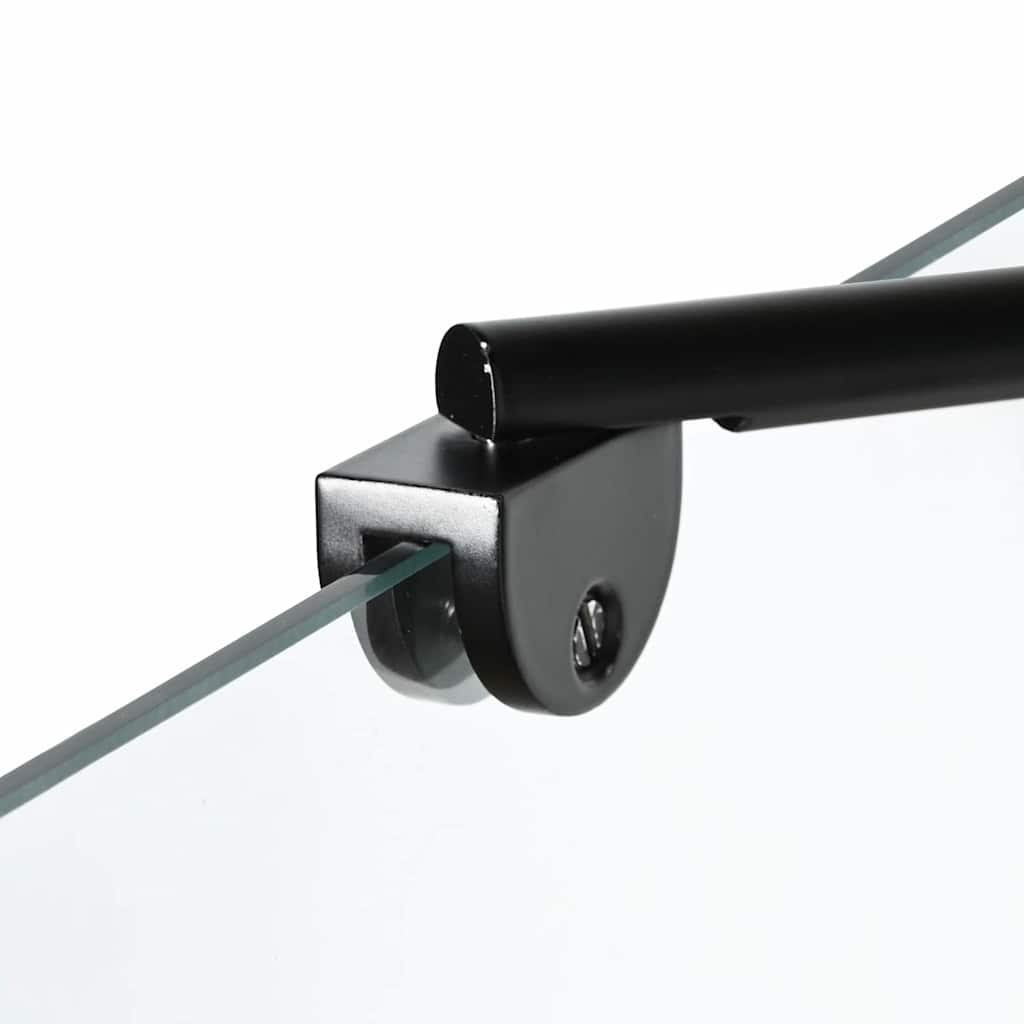 Mayfair Black and Transparent Bath Shower Screen