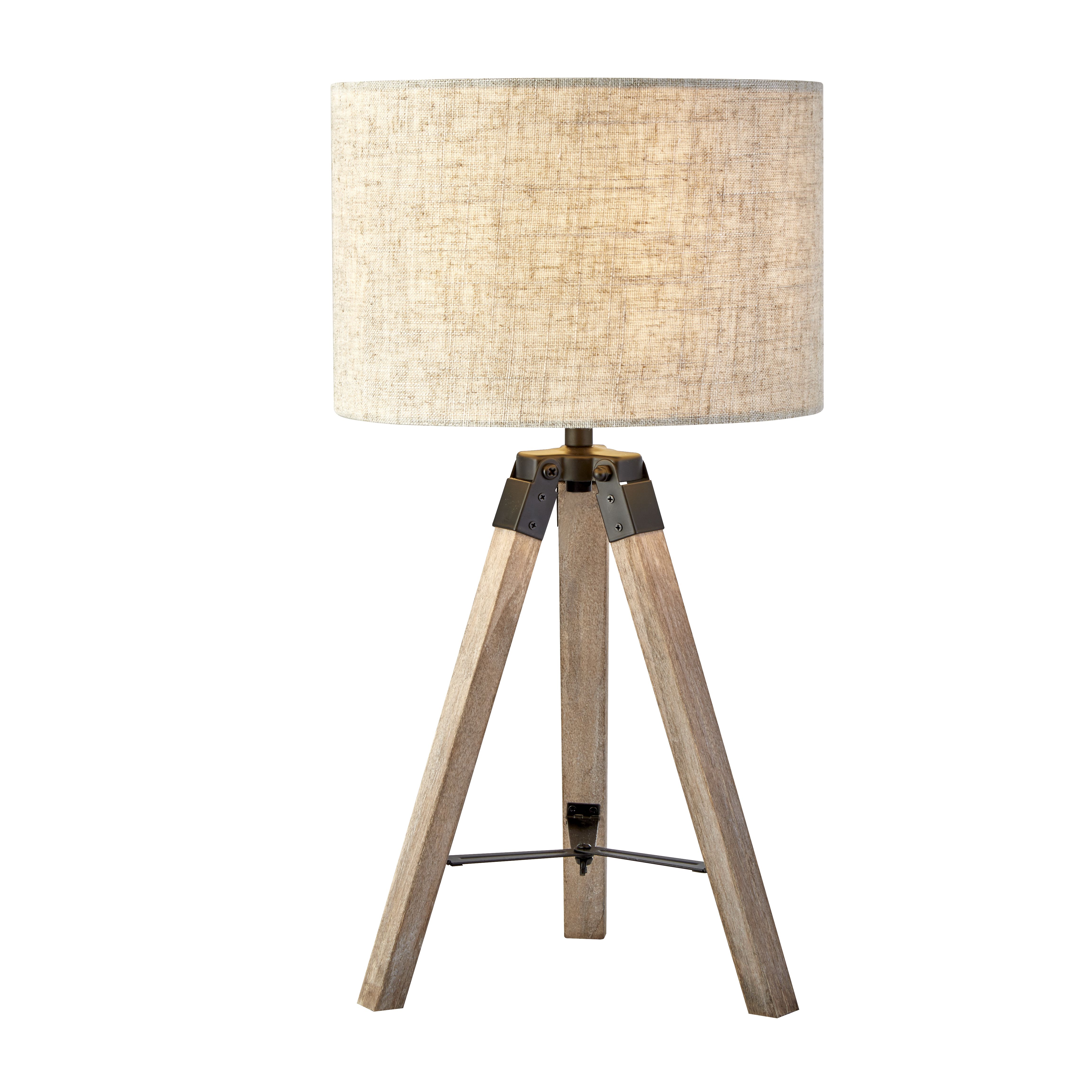 TEMU Tripod Table Lamp With Linen Shade