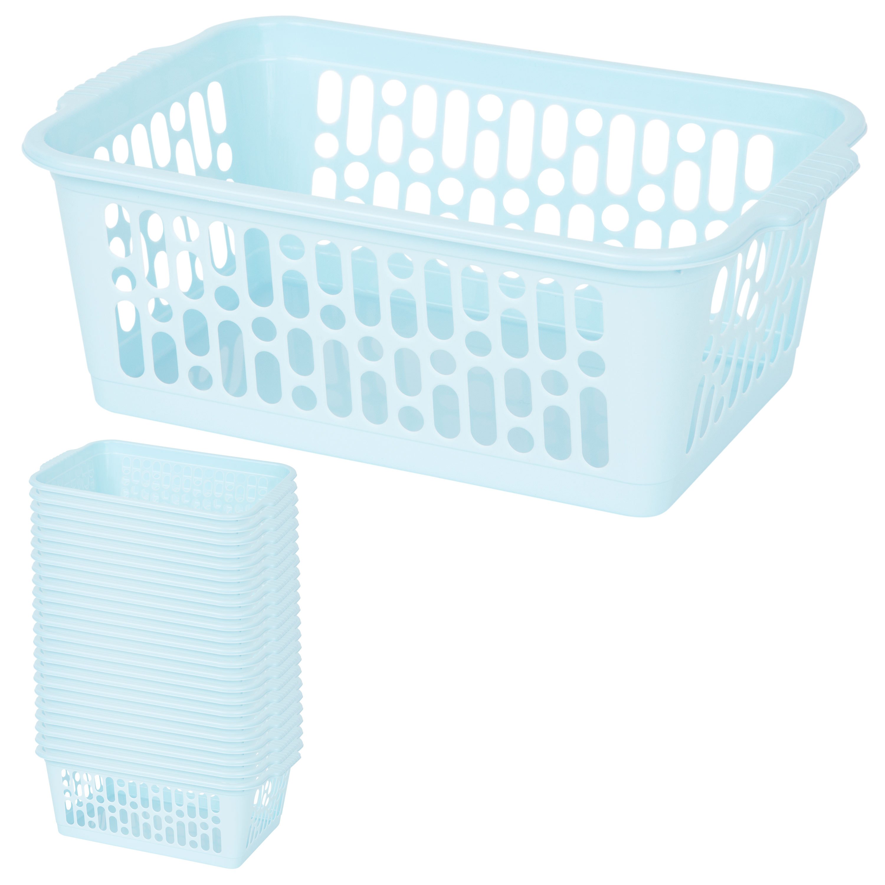 Image of Small Storage Basket - 29x20x10 Cm - Small Basket - Plastic Basket - Organizer For Order - Bathroom Storage Basket For Kids' Room, Household