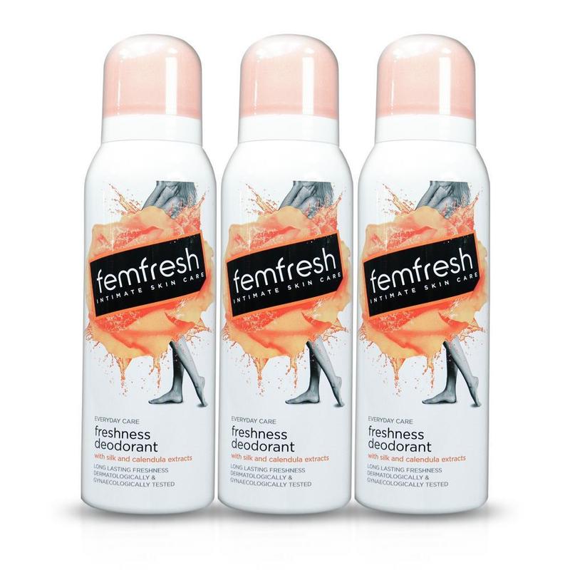 TEMU Femfresh Intimate Hygiene Freshness Deodorant Spray 125ml - Pack Of 3