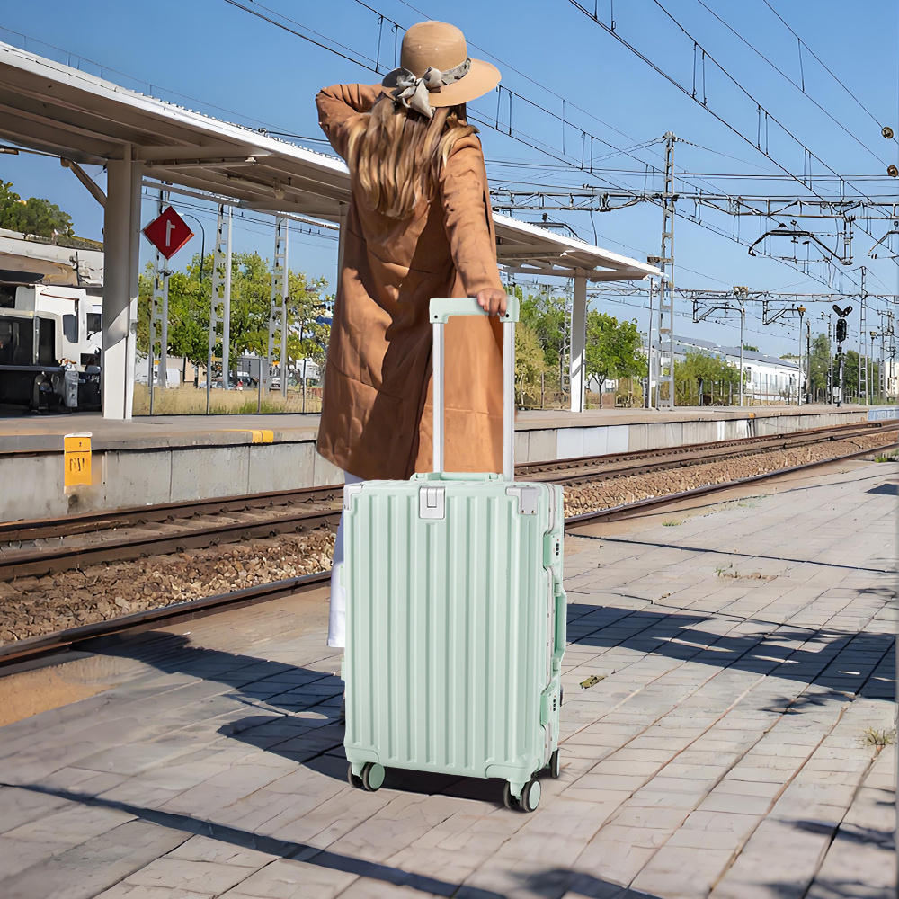 20 Inch Hard Shell Suitcase with Cup Holder