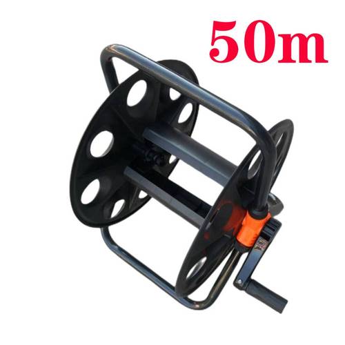 portable 50m garden hose pipe reel cart reinforced design free standing ideal for easy watering and garden maintenance